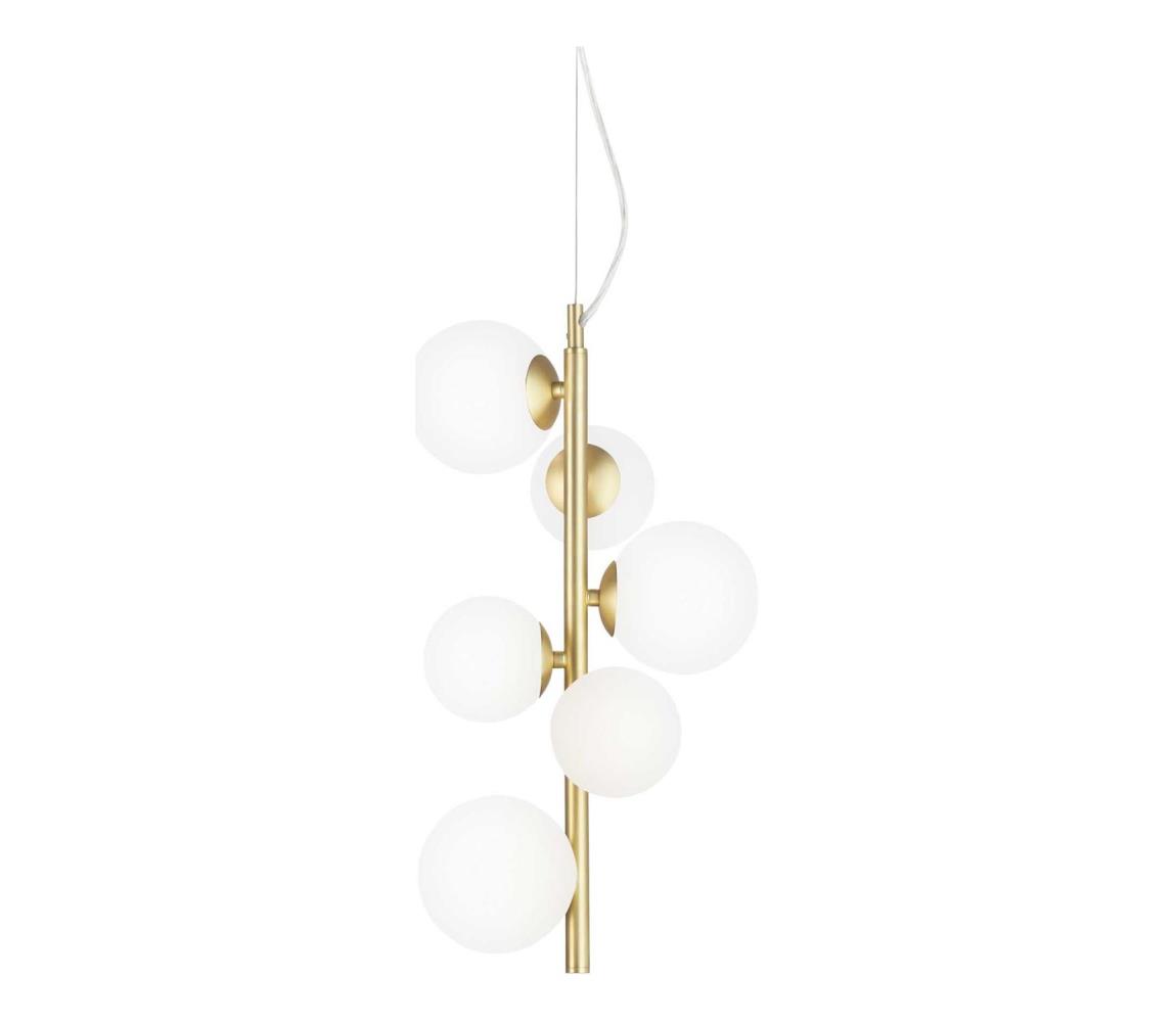 Ideal Lux - LED Żyrandol na lince PERLAGE 6xG9/3W/230V śr. 26 cm złoty/biały