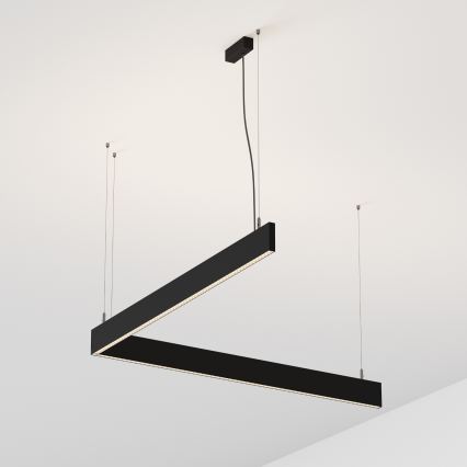 Ideal Lux - LED żyrandol na lince STEEL LED/29W/230V 3000K CRI 90 120 cm czarny