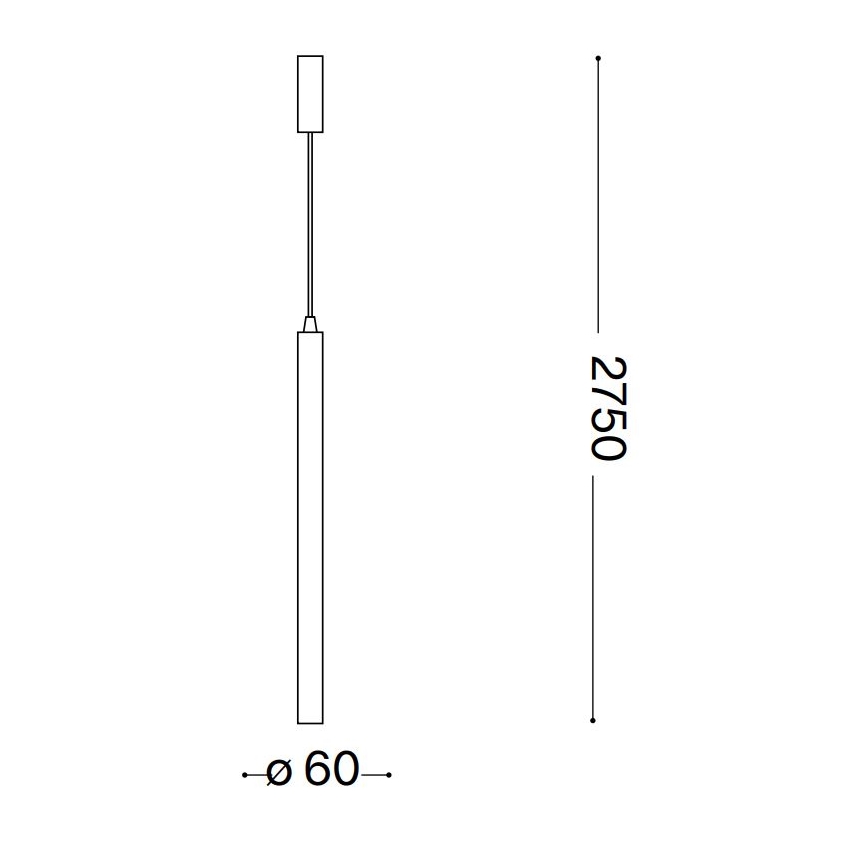Ideal Lux - LED Żyrandol na lince ULTRATHIN LED/11,5W/230V CRI 90 czarny