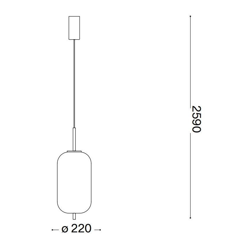 Ideal Lux - LED Żyrandol na lince UMILE LED/20W/230V śr. 22 cm CRI 90 mosiądz/biały