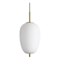 Ideal Lux - LED Żyrandol na lince UMILE LED/20W/230V śr. 27 cm CRI 90 mosiądz/biały