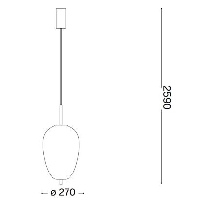 Ideal Lux - LED Żyrandol na lince UMILE LED/20W/230V śr. 27 cm CRI 90 mosiądz/biały