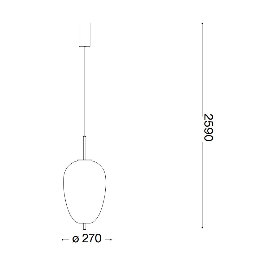 Ideal Lux - LED Żyrandol na lince UMILE LED/20W/230V śr. 27 cm CRI 90 mosiądz/biały