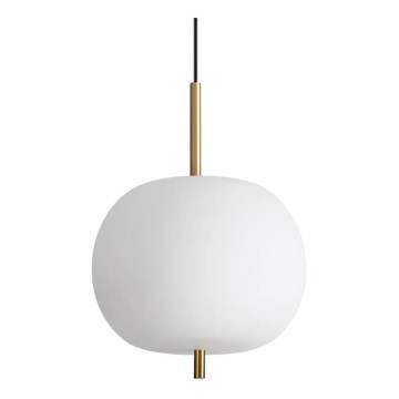 Ideal Lux - LED Żyrandol na lince UMILE LED/20W/230V śr. 30 cm CRI 90 mosiądz/biały