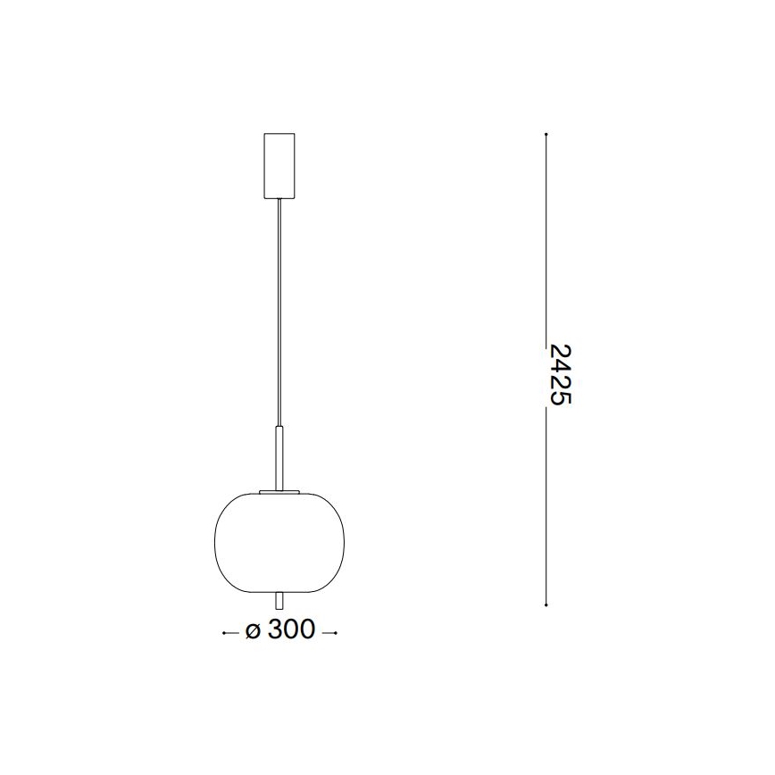 Ideal Lux - LED Żyrandol na lince UMILE LED/20W/230V śr. 30 cm CRI 90 mosiądz/biały