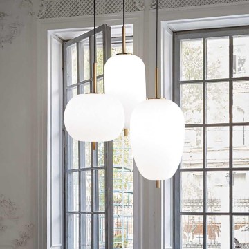 Ideal Lux - LED Żyrandol na lince UMILE LED/55W/230V śr. 60 cm CRI 90 mosiądz/biały