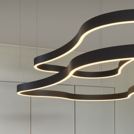 Ideal Lux - LED Żyrandol na lince WAVES LED/37W/230V CRI 90 czarny