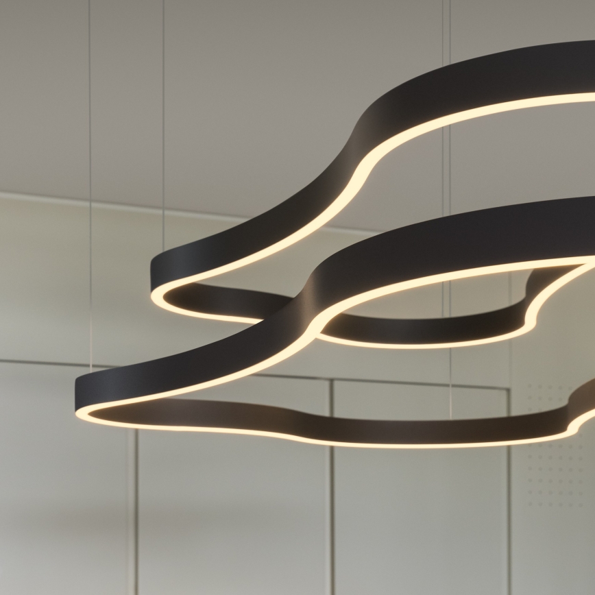 Ideal Lux - LED Żyrandol na lince WAVES LED/37W/230V CRI 90 czarny