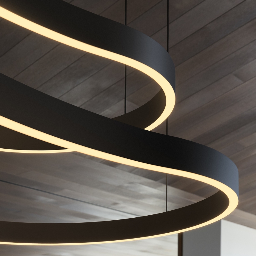 Ideal Lux - LED Żyrandol na lince WAVES LED/37W/230V CRI 90 czarny