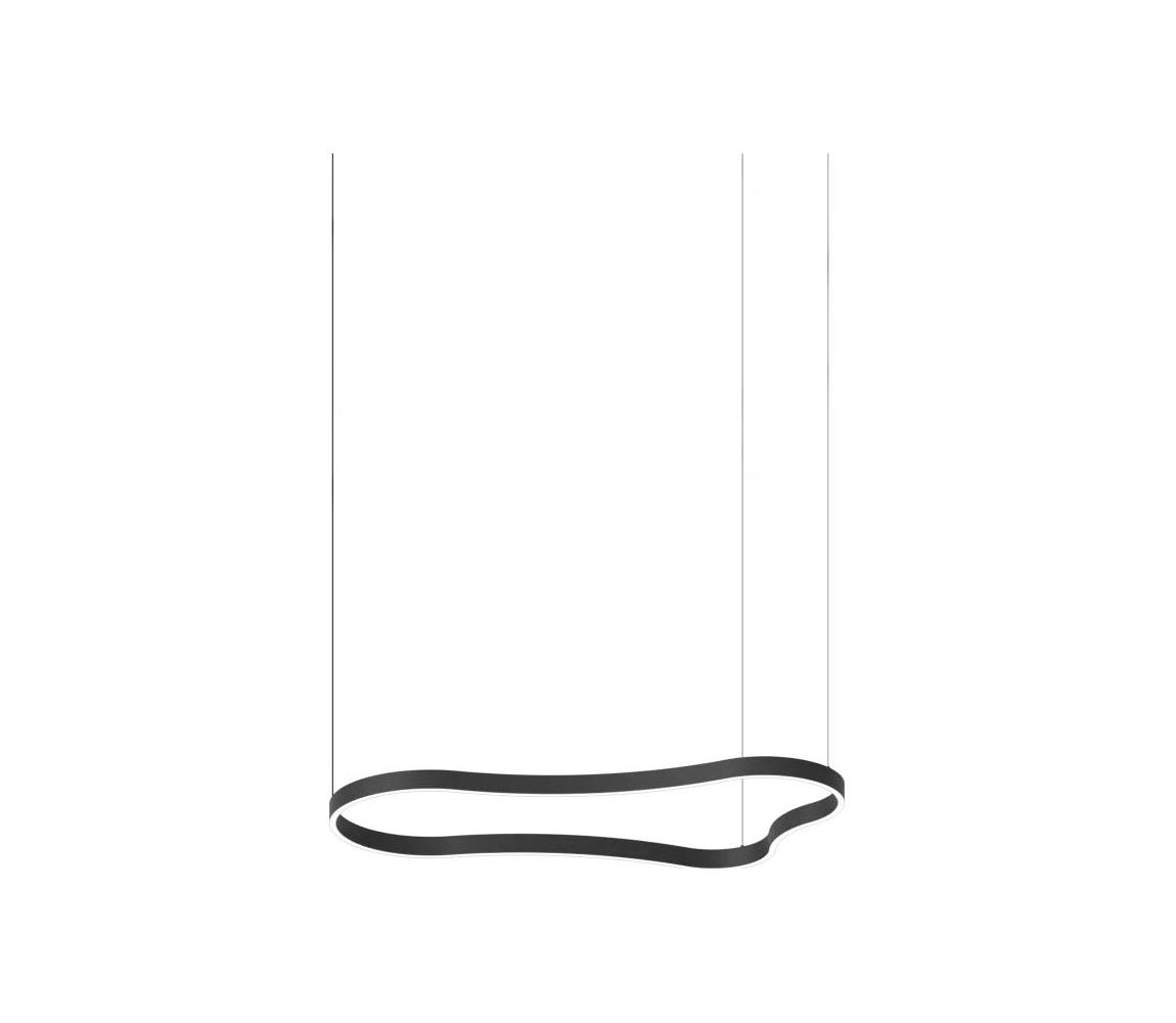 Ideal Lux - LED Żyrandol na lince WAVES LED/45W/230V CRI 90 czarny