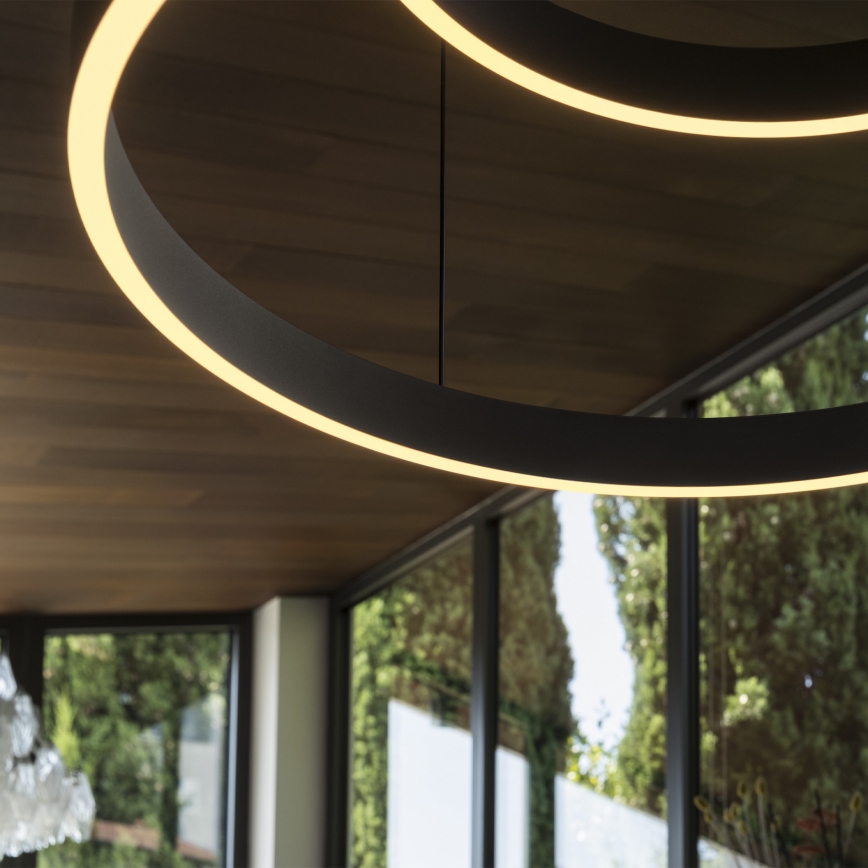 Ideal Lux - LED Żyrandol na lince WAVES LED/45W/230V CRI 90 czarny