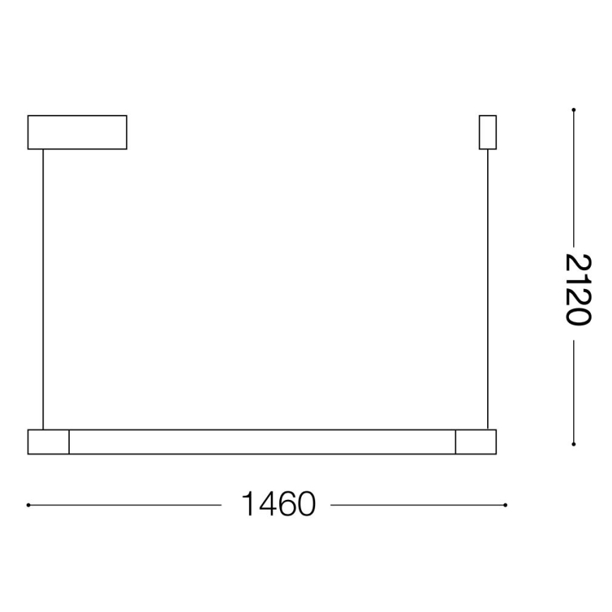 Ideal Lux - LED Żyrandol na lince YOKO LED/17W/230V CRI 90 czarny