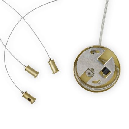 Ideal Lux - LED Żyrandol na lince PERLAGE 14xG9/3W/230V śr. 85 cm złoty/dymny beż