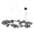 Ideal Lux - LED żyrandol na przewodzie PERLAGE 30xG9/3W/230V 143 cm czarny/czarny dymiony