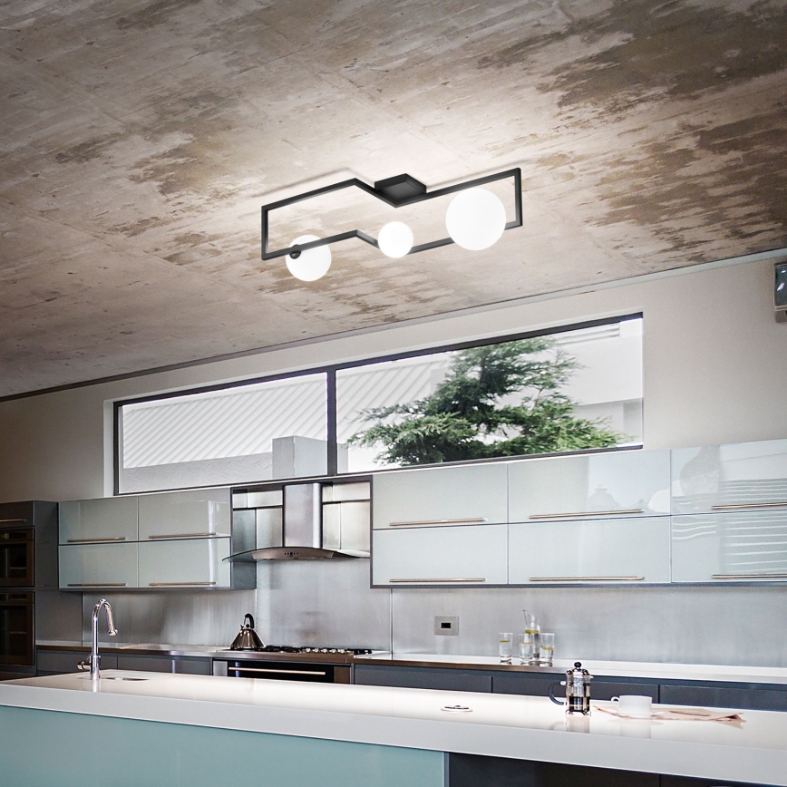 Ideal Lux - LED Żyrandol natynkowy ANGOLO 3xG9/3W/230V czarny