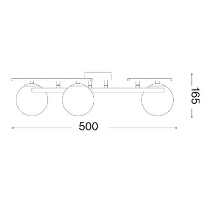 Ideal Lux - LED Żyrandol natynkowy ATLAS 3xG9/3W/230V złoty