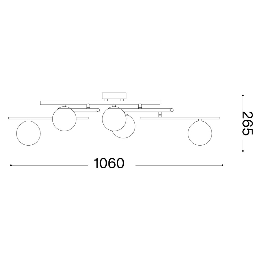 Ideal Lux - LED Żyrandol natynkowy ATLAS 5xG9/3W/230V złoty