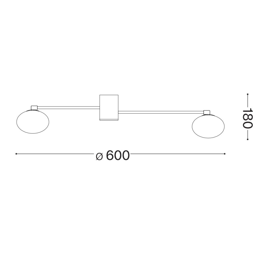 Ideal Lux - LED Żyrandol natynkowy HERMES 3xG9/3W/230V śr. 60 cm biały