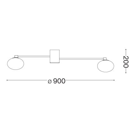 Ideal Lux - LED Żyrandol natynkowy HERMES 3xG9/3W/230V śr. 90 cm biały