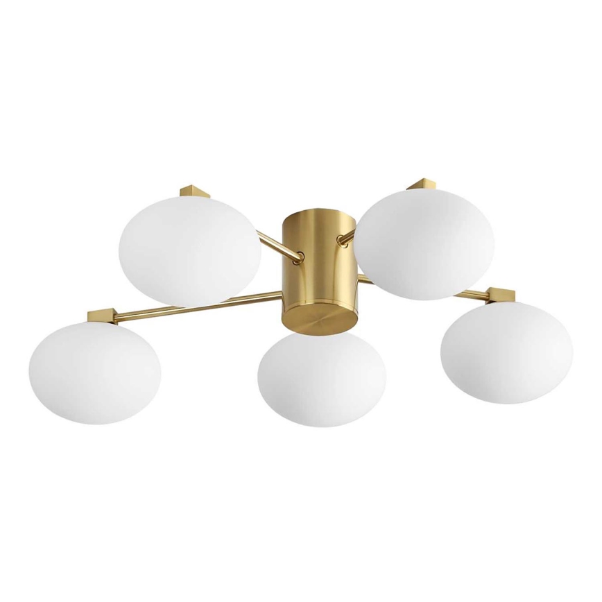 Ideal Lux - LED Żyrandol natynkowy HERMES 5xG9/3W/230V śr. 60 cm złoty