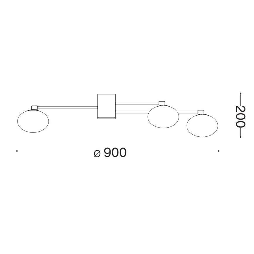 Ideal Lux - LED Żyrandol natynkowy HERMES 5xG9/3W/230V śr. 90 cm biały