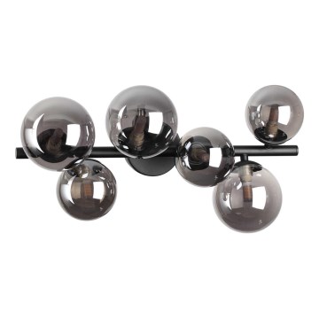Ideal Lux - LED Żyrandol natynkowy PERLAGE 6xG9/3W/230V 49 cm czarny/dymny