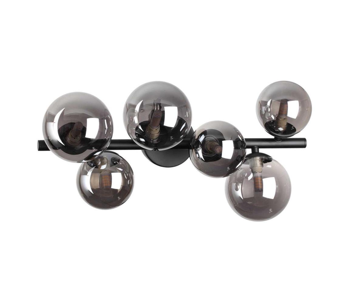 Ideal Lux - LED Żyrandol natynkowy PERLAGE 6xG9/3W/230V 49 cm czarny/dymny