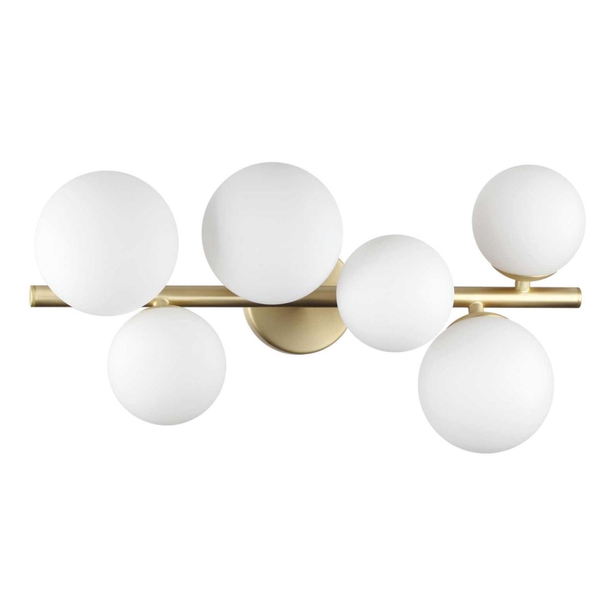 Ideal Lux - LED Żyrandol natynkowy PERLAGE 6xG9/3W/230V 49 cm złoty/biały