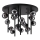 Ideal Lux - LED Żyrandol PERLAGE 18xG9/3W/230V śr. 70 cm czarny/dymny