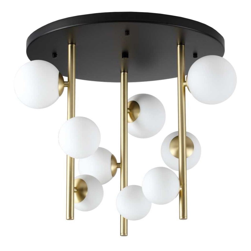 Ideal Lux - LED Żyrandol PERLAGE 9xG9/3W/230V śr. 55 cm złoty/biały