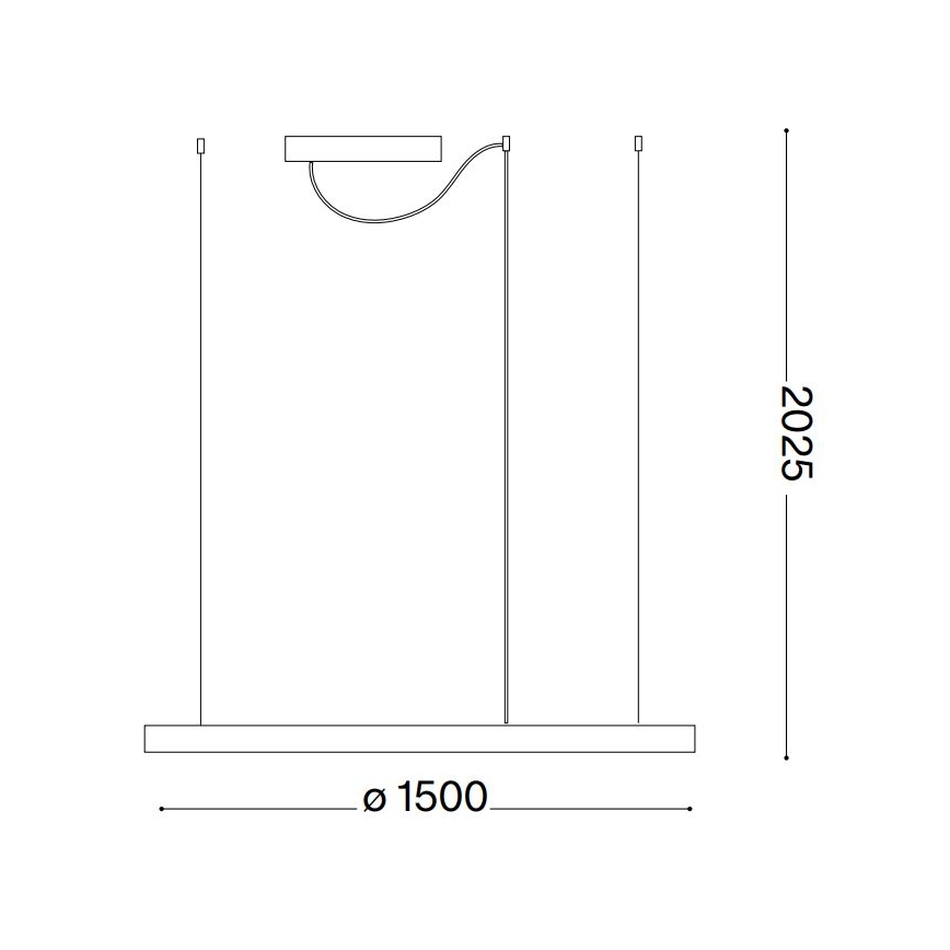 Ideal Lux - LED Żyrandol ściemnialny na lince ORACLE SLIM LED/83W/230V 4000K śr. 150 cm CRI 90 biały