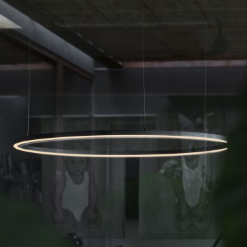Ideal Lux - LED Żyrandol ściemnialny na lince ORACLE SLIM LED/43W/230V 3000K śr. 90 cm czarny