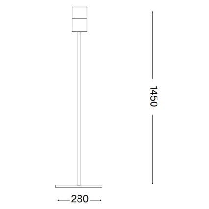 Ideal Lux - Noga lampy SET UP 1xE27/42W/230V chrom błyszczący