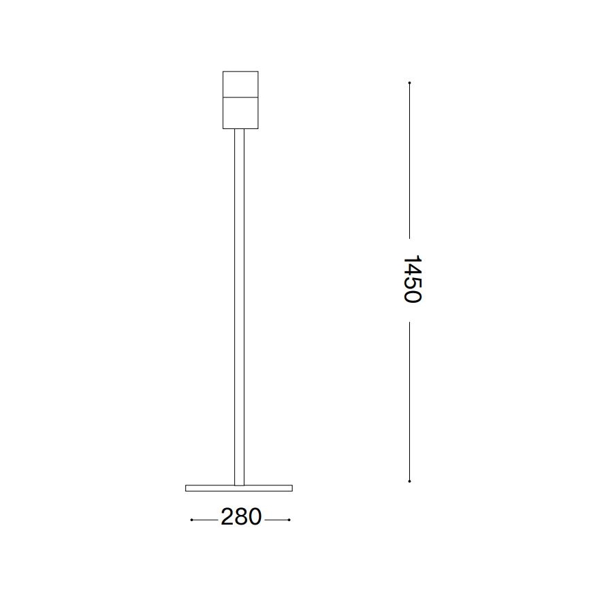Ideal Lux - Noga lampy SET UP 1xE27/42W/230V chrom błyszczący