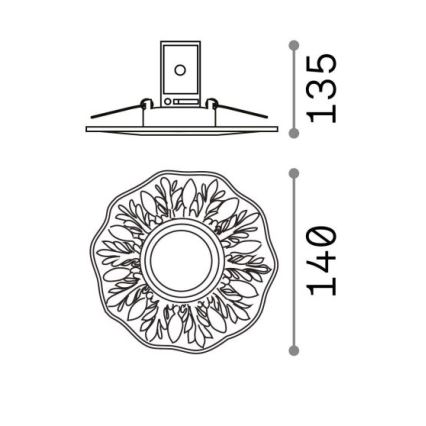 Ideal Lux - Oprawa do sufitu podwieszanego POLKA 1xGU10/50W/230V złota