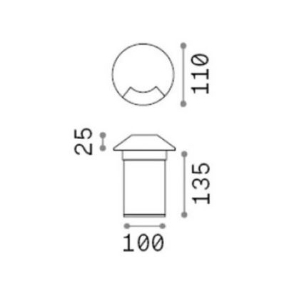 Ideal Lux - oprawa najazdowa LED ROCKET 3W/230V CRI 90 IP67 matowy chrom