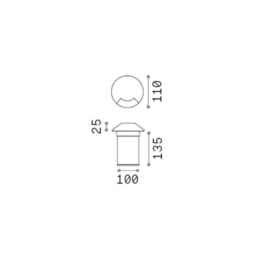 Ideal Lux - oprawa najazdowa LED ROCKET 3W/230V CRI 90 IP67 matowy chrom