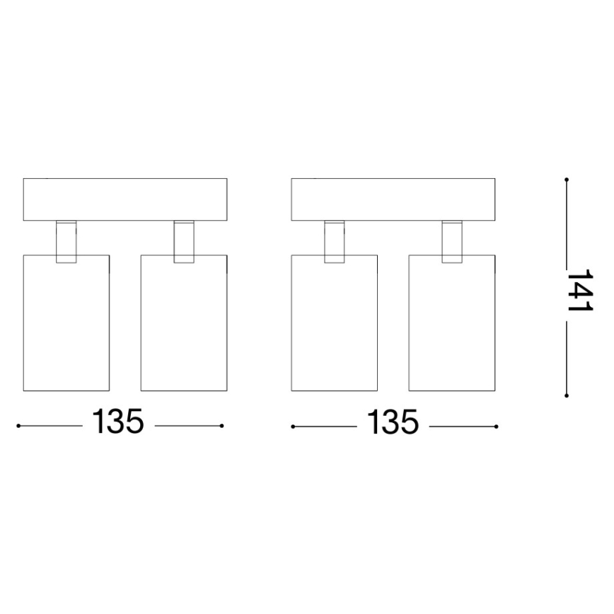 Ideal Lux - Oprawa punktowa LED DYNAMITE 4xGU10/7W/230V CRI 90 czarny
