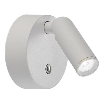 Ideal Lux - Oprawa ścienna punktowa BEAN LED/3W/5V, ściemnialna, ładowalna, dotykowa, CRI 95, biała