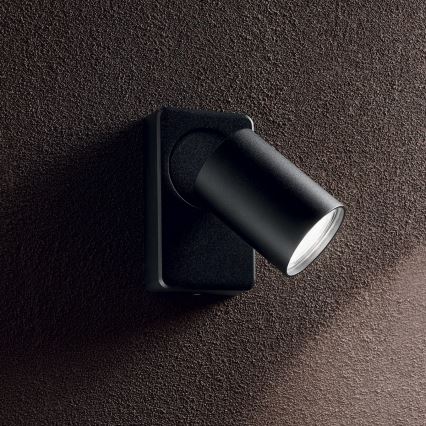 Ideal Lux - Oprawa ścienna punktowa LED RUDY 1xGU10/7W/230V CRI 90 czarna