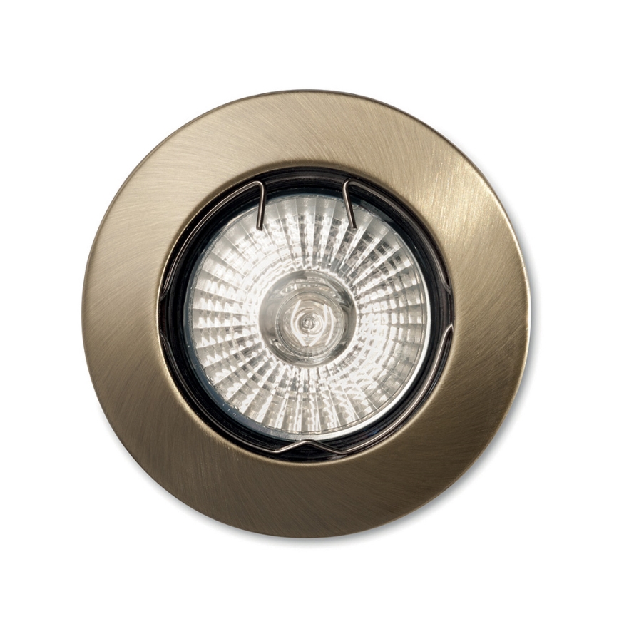 Ideal Lux - Oprawa sufitowa JAZZ 1xGU10/50W/230V śr. 7,7 cm brązowa
