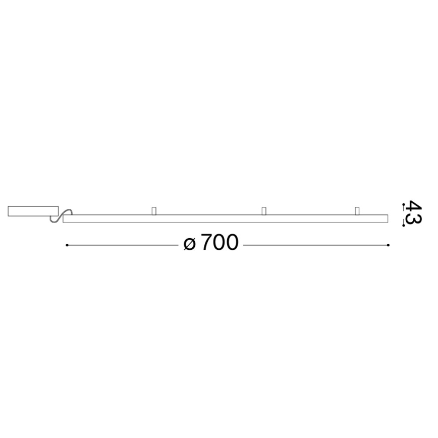 Ideal Lux - Lampa sufitowa LED ORACLE SLIM LED/37W/230V 3000K CRI 90 śr. 70 cm złota