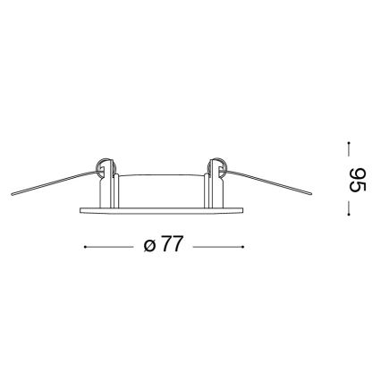 Ideal Lux - Oprawa sufitowa wpuszczana 1xGU10/50W/230V śr. 7,7 cm matowy chrom