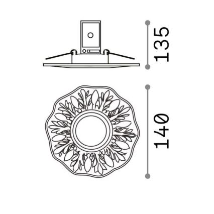 Ideal Lux - Oprawa wpuszczana 1xGU10/50W/230V biały