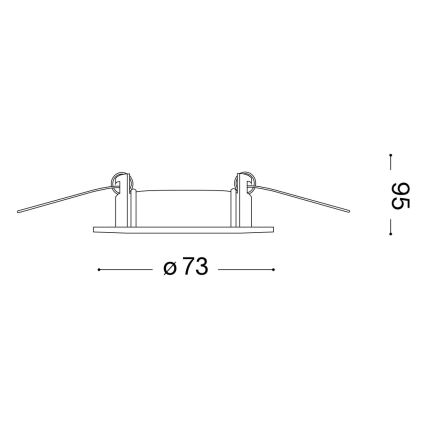Ideal Lux - Oprawa wpuszczana JAZZ 1xGU10/50W/230V czarny