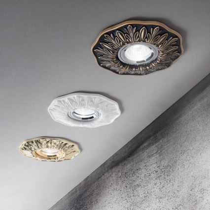 Ideal Lux - Oprawa wpuszczana POLKA 1xGU10/50W/230V brąz