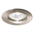 Ideal Lux - Oprawa wpuszczana sufitowa JAZZ 1xGU10/50W/230V śr. 7,7 cm matowy chrom