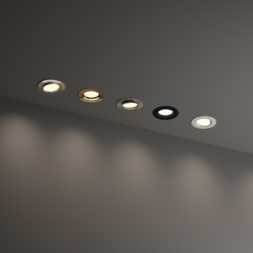 Ideal Lux - Oprawa wpuszczana SWING 1xGU10/28W/230V śr. 8,2 cm matowy chrom