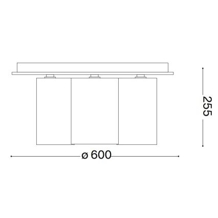 Ideal Lux - Plafon DAISY 6xE27/52W/230V śr. 60 cm złoty/biały