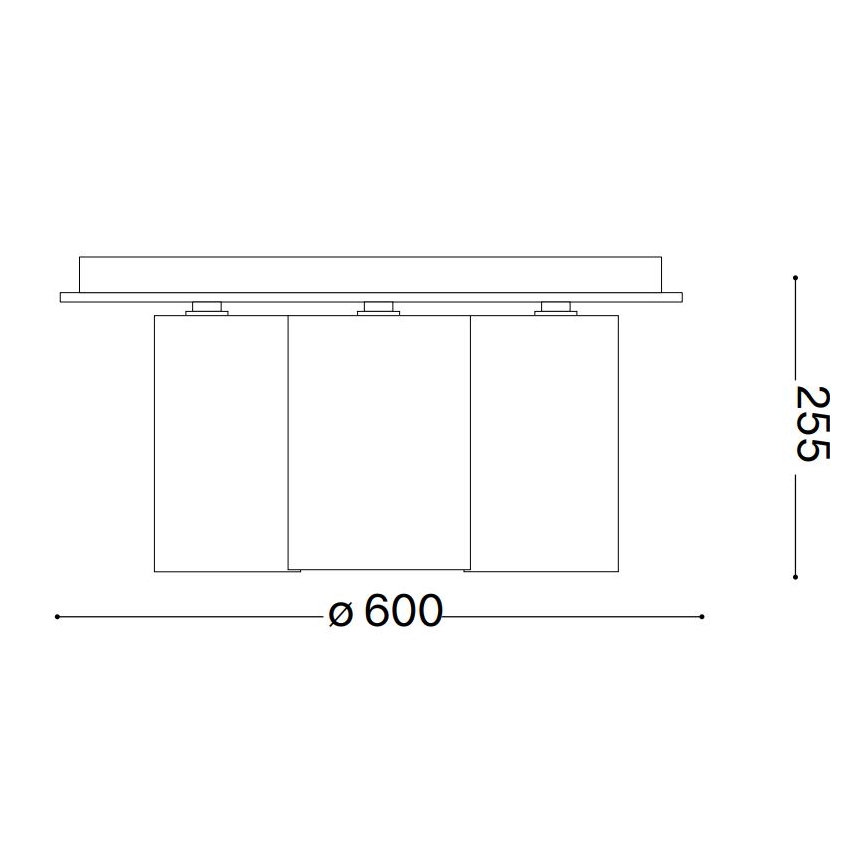 Ideal Lux - Plafon DAISY 6xE27/52W/230V śr. 60 cm złoty/biały